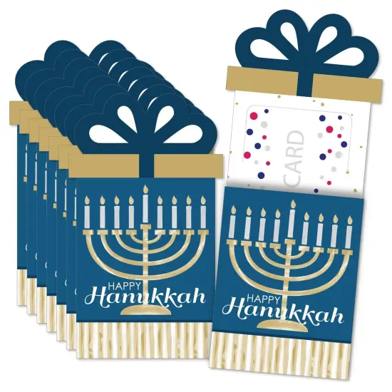 Big Dot of Happiness Happy Hanukkah - Chanukah Holiday Party Money and Gift Card Sleeves - Nifty Gifty Card Holders - Set of 8 {1}
