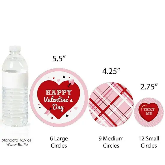 Big Dot of Happiness Conversation Hearts - Valentine's Day Giant Circle Confetti - Party Decorations - Large Confetti 27 Count {4}