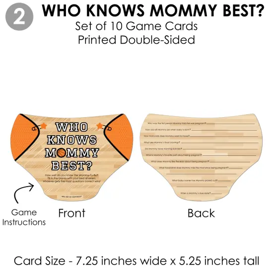 Big Dot of Happiness Nothin&rsquo; But Net - Basketball - 4 Baby Shower Games - 10 Cards Each - Gamerific Bundle {7}