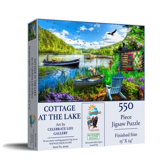 Sunsout Cottage at the Lake 550 pc Jigsaw Puzzle 30159 {2}
