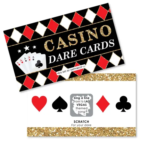 Big Dot of Happiness Las Vegas - Casino Party Game Scratch Off Dare Cards - 22 Count {1}