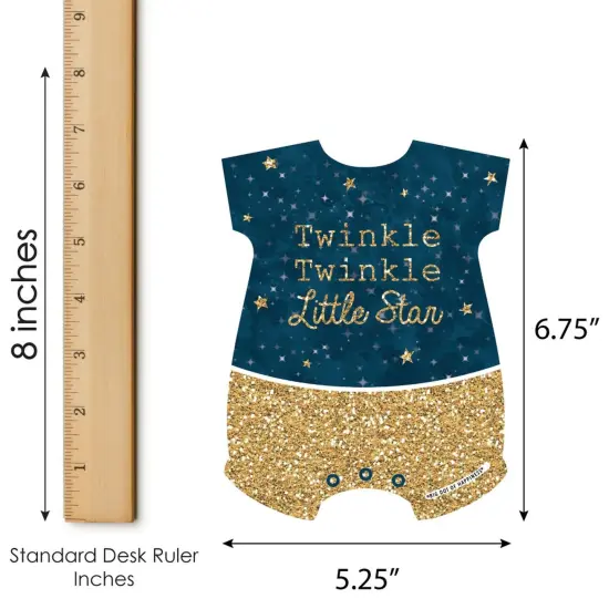 Big Dot of Happiness Twinkle Twinkle Little Star - Picture Bingo Cards and Markers - Baby Shower Shaped Bingo Game - Set of 18 {6}