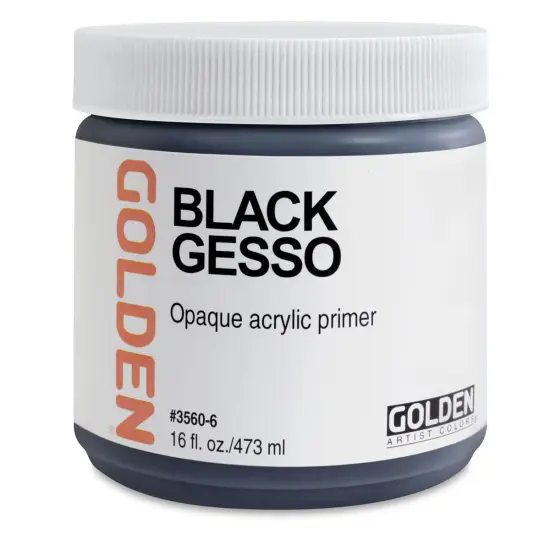 Golden Gesso - Black, 16 oz jar {2}