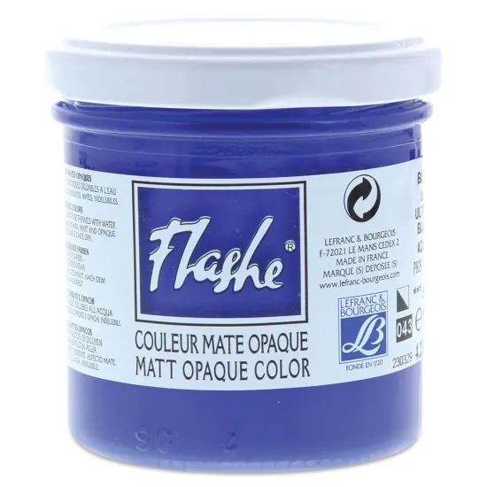Lefranc & Bourgeois Flashe Vinyl Paint - Ultramarine Blue, 125 ml jar {1}