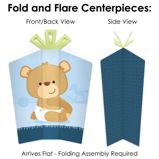 Big Dot of Happiness Baby Boy Teddy Bear - Baby Shower Decor and Confetti - Terrific Table Centerpiece Kit - Set of 30 {6}