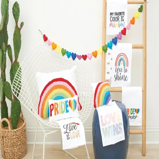Free To Shine Rainbow Pride Cotton Kitchen Dishtowel - Pride {3}