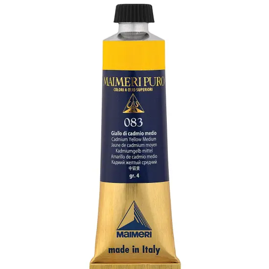 Maimeri Puro Oil Color - Cadmium Yellow Medium, 40 ml tube {1}