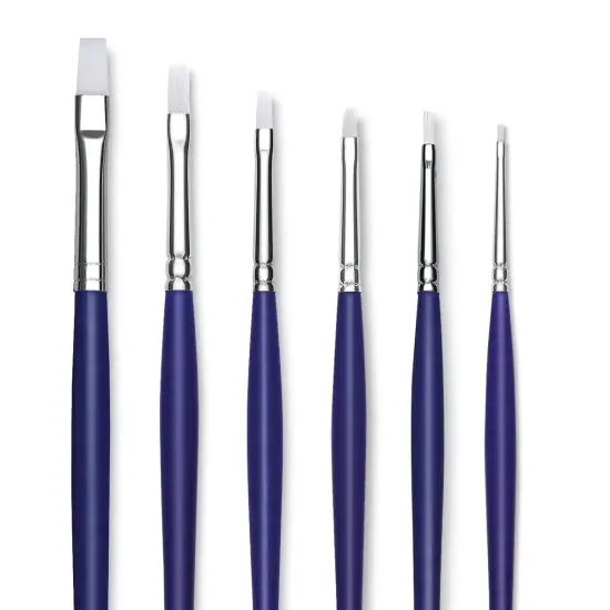 Blick Scholastic Wonder White Brush Set - Bright, Long Handle, Set of 6 {2}
