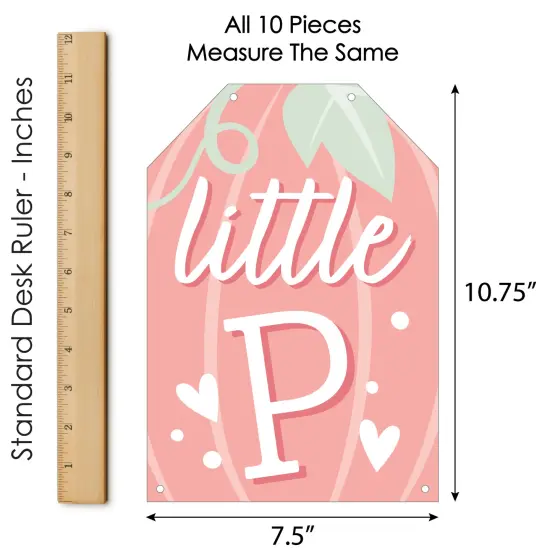 Big Dot of Happiness Girl Little Pumpkin - Vertical Paper Door Banners - Fall Birthday Party or Baby Shower Wall Decoration Kit - Indoor Door Decor {7}