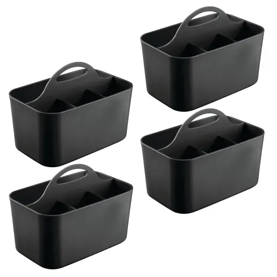 mDesign Storage Caddy Tote for Desktop Office Supplies, Small, 4 Pack {4}