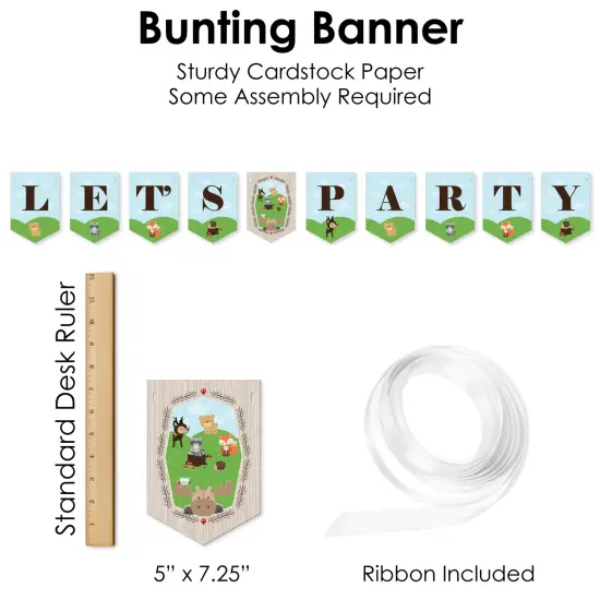 Big Dot of Happiness Woodland Creatures - Baby Shower or Birthday Party Supplies Decoration Kit - Decor Galore Party Pack - 51 Pieces {7}