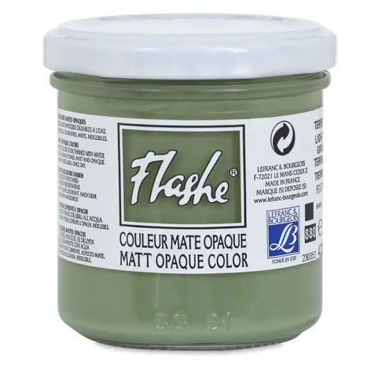 Lefranc & Bourgeois Flashe Vinyl Paint - Light Green Earth, 125 ml jar {1}