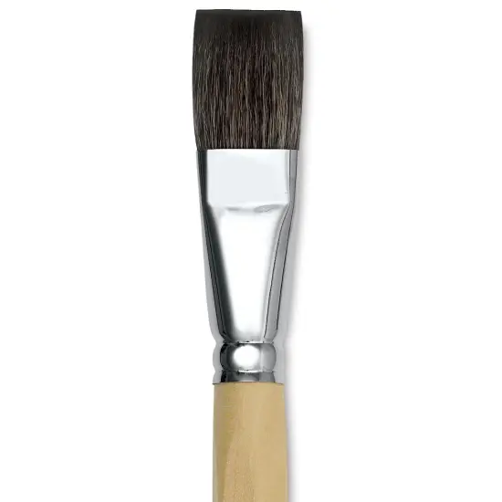 Da Vinci Petit Gris Pur Blue Squirrel Brush - Flat Wash, Short Handle, Size 24 {2}