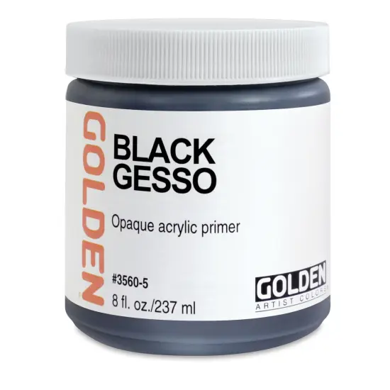 Golden Gesso - Black, 8 oz jar {2}