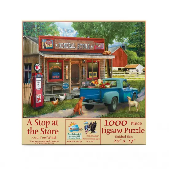 Sunsout A Stop at the Store 1000 pc Jigsaw Puzzle 28842 {4}