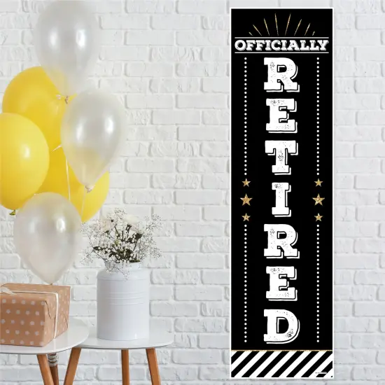 Big Dot of Happiness Happy Retirement - Retirement Party Front Door Decoration - Vertical Banner {1}