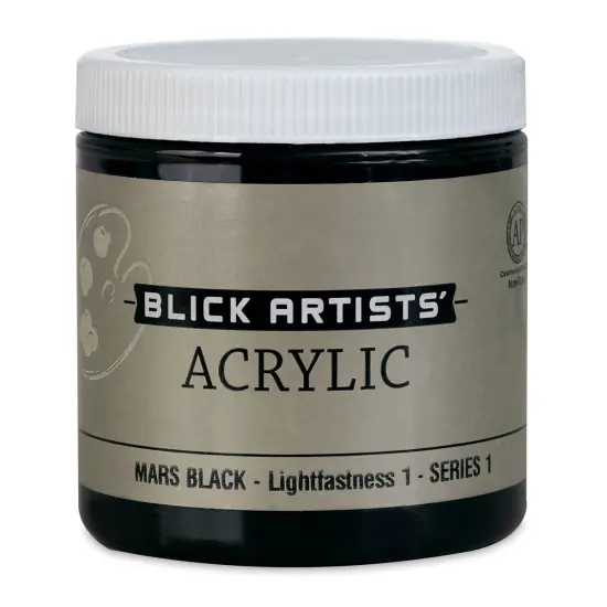 Blick Artists' Acrylic - Mars Black, 8 oz jar {1}