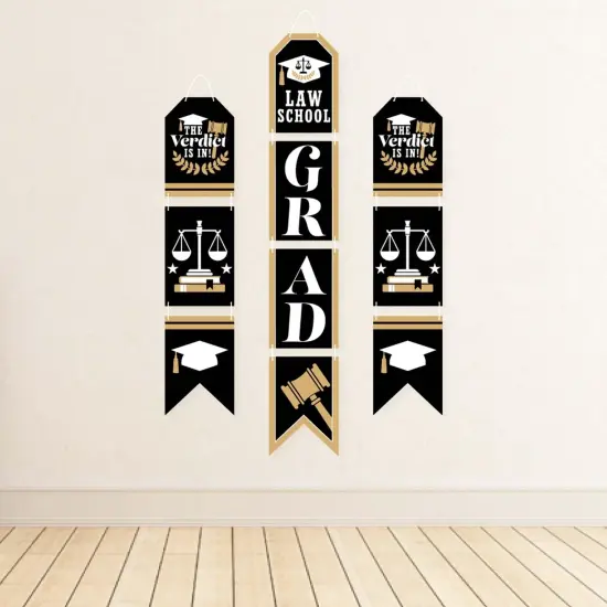 Big Dot of Happiness Law School Grad - Hanging Vertical Paper Door Banners - Future Lawyer Graduation Party Wall Decoration Kit - Indoor Door Decor {6}