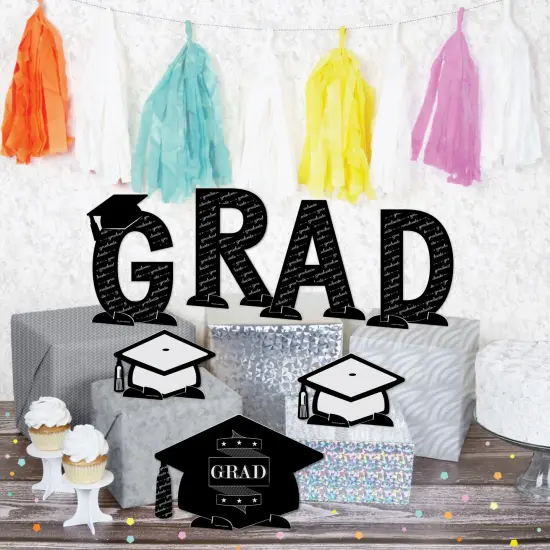 Big Dot of Happiness Graduation Cheers - Graduation Party Centerpiece Table Decorations - Tabletop Standups - 7 Pieces {3}