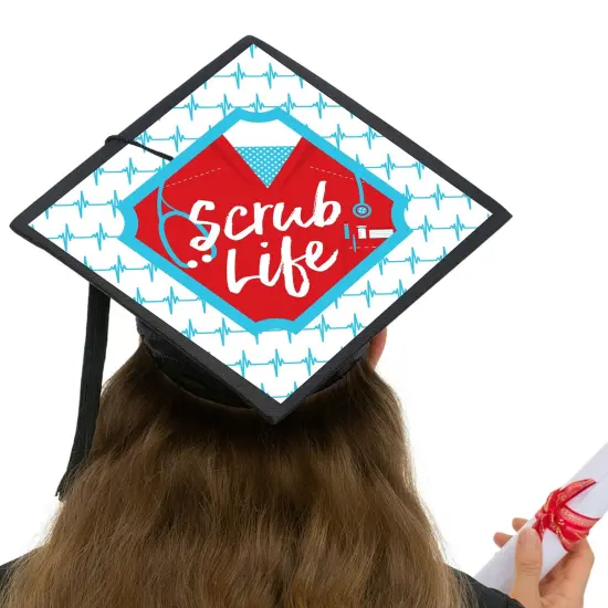 Big Dot of Happiness Nurse Graduation - Medical Nursing Graduation Cap Decorations Kit - Grad Cap Cover {6}