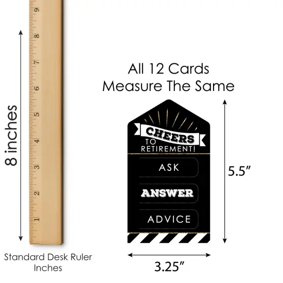 Big Dot of Happiness Happy Retirement - Retirement Party Game Pickle Cards - Advice Conversation Starters Pull Tabs - Set of 12 {6}