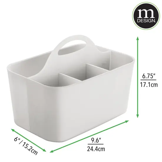 mDesign Plastic Office Storage Organizer Caddy Tote, Small, 2 Pack {3}