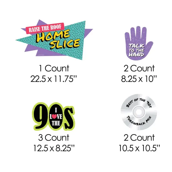 Big Dot of Happiness 90's Throwback - Yard Sign & Outdoor Lawn Decorations - 1990s Party Yard Signs - Set of 8 {7}