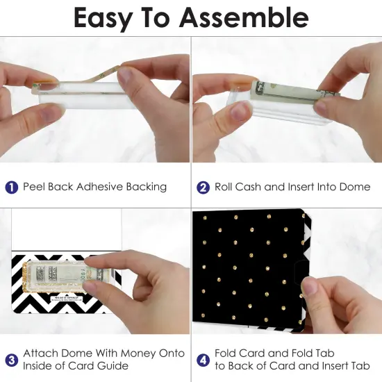 Big Dot of Happiness Tassel Worth The Hassle - Gold - DIY Assorted Graduation Cash Holder Gift - Funny Money Cards - Set of 6 {4}