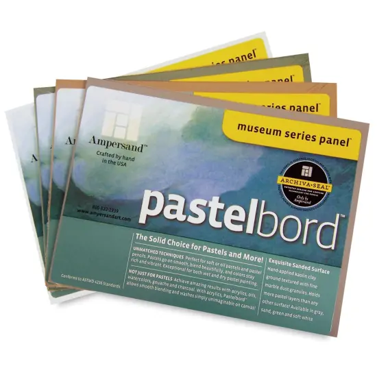 Ampersand Pastelbord Panel Pack - 5" x 7", 1/8" Profile, Assorted, Pkg of 4 {1}