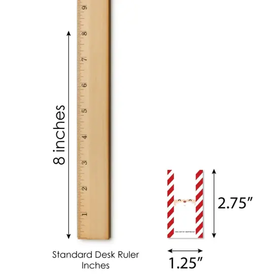 Big Dot of Happiness Jolly Santa Claus - Mini Candy Bar Wrappers Sticker - Christmas Party Small Favors - 40 Count {6}