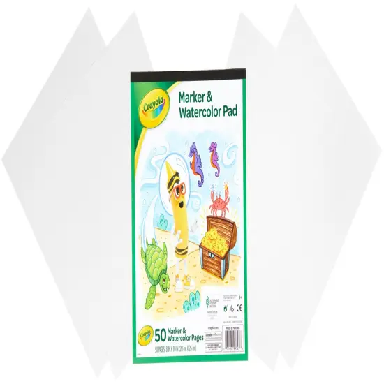 Multipack of 24 - Crayola Marker & Watercolor Pad 10"X8"-40 Sheets {3}