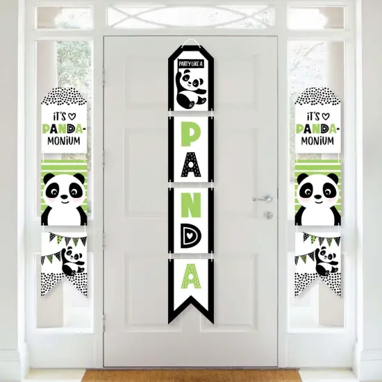 Big Dot of Happiness Party Like a Panda Bear - Hanging Vertical Paper Door Banners - Baby Shower or Birthday Party Wall Decor Kit - Indoor Door Decor {1}