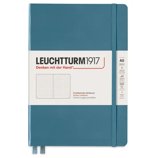 Leuchtturm1917 Dotted Hardbound Notebook - Stone Blue, 5-3/4" x 8-1/4" {1}