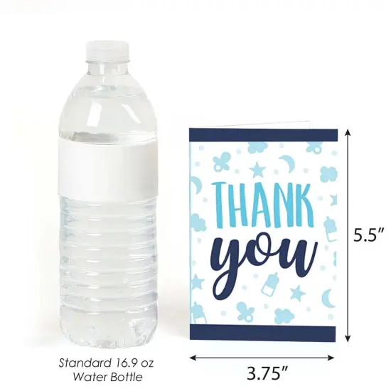 Big Dot of Happiness It's a Boy - Blue Baby Shower Thank You Cards (8 count) {4}
