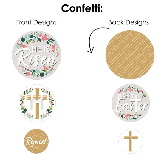 Big Dot of Happiness Religious Easter - Christian Holiday Party Decor and Confetti - Terrific Table Centerpiece Kit - Set of 30 {7}
