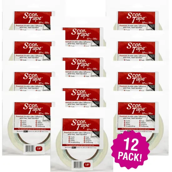 Multipack of 12 - Scor-Tape-.125"X27yd {2}