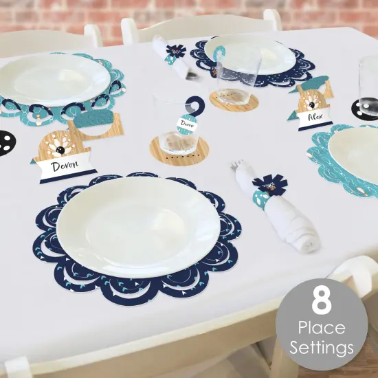 Big Dot of Happiness Strike Up the Fun Bowling Birthday Party or Baby Shower Paper Charger and Table Decorations Chargerific Kit Place Setting for 8 {3}
