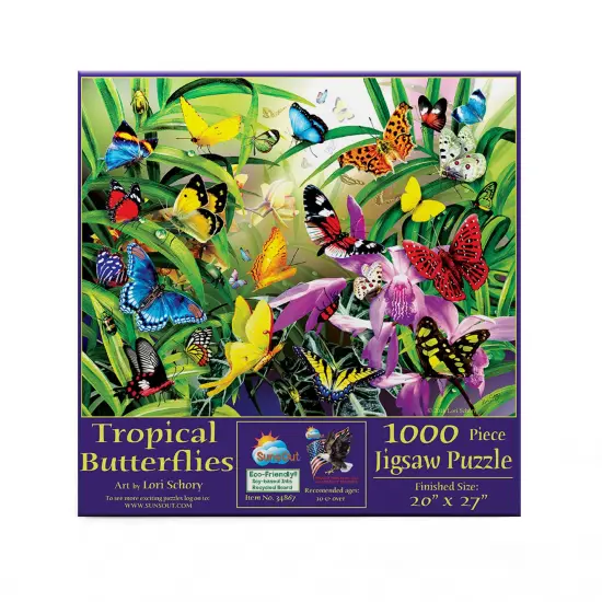 Sunsout Tropical Butterflies 1000 pc Jigsaw Puzzle 34867 {4}