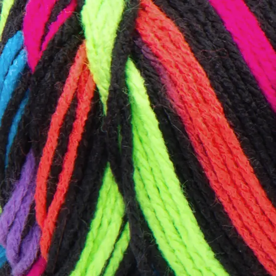(Pack of 4) Red Heart Super Saver Yarn-Neon Stripes {2}