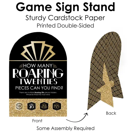 Big Dot of Happiness Roaring 20&rsquo;s - 1920s Art Deco Jazz Party Scavenger Hunt - 1 Stand and 48 Game Pieces - Hide and Find Game {7}