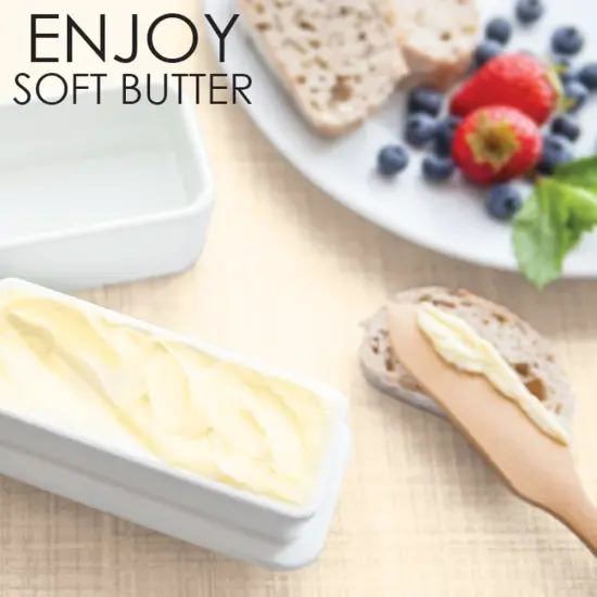 Talisman Designs Butter Keeper - Store and Serve Full Sticks Using French Butter Crock Method, Ceramic {6}