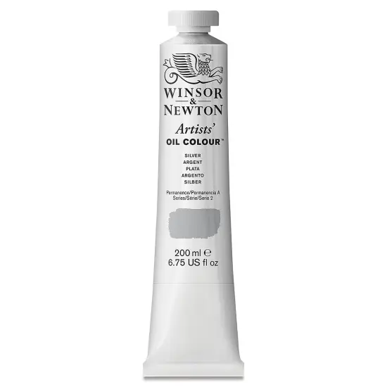 Winsor & Newton Artists' Oil Color - Silver, 200 ml tube {2}
