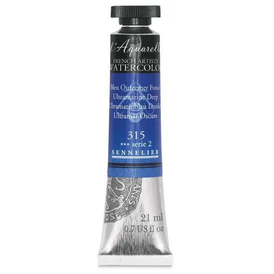 Sennelier French Artists' Watercolor - Ultramarine Deep, 21 ml Tube {2}