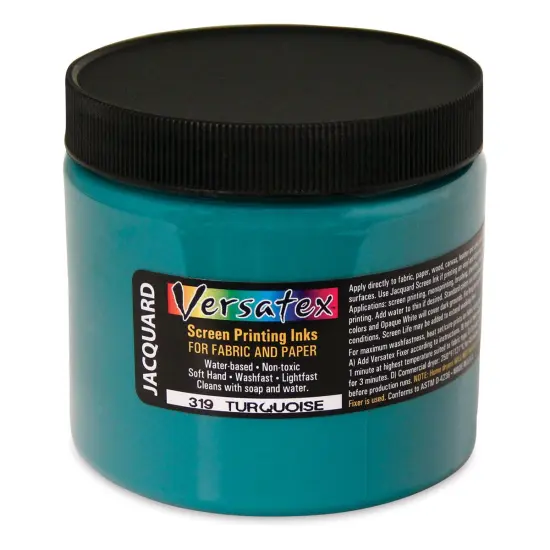 Jacquard Versatex Screen Printing Ink - Turquoise, 16 oz jar {1}
