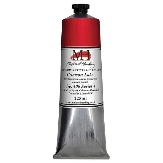 Michael Harding Artists Oil Color - Crimson Lake, 225 ml tube {2}