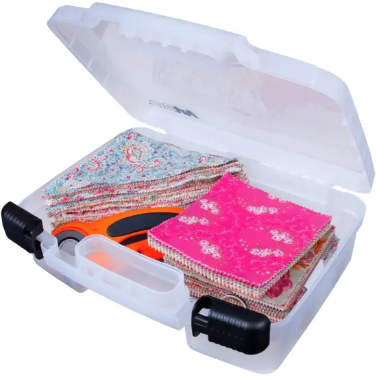 ArtBin Quick View Deep Base Carrying Case-12"X3.25"X9.875" Translucent {5}