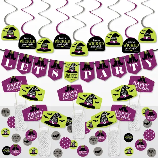Big Dot of Happiness Happy Halloween - Witch Party Supplies Decoration Kit - Decor Galore Party Pack - 51 Pc {1}