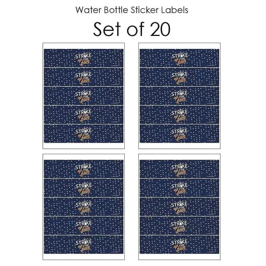 Big Dot of Happiness Strike Up the Fun - Bowling - Birthday Party or Baby Shower Water Bottle Sticker Labels - Set of 20 {4}