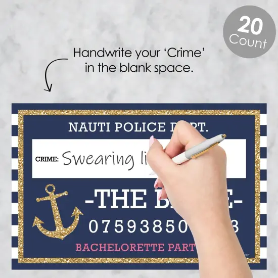 Big Dot of Happiness Last Sail Before the Veil - Nautical Bridal and Bachelorette Party Mug Shots - Photo Booth Props Party Mugshot Signs - 20 Count {3}