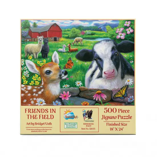 Sunsout Friends in the Field 500 pc Jigsaw Puzzle 52055 {4}